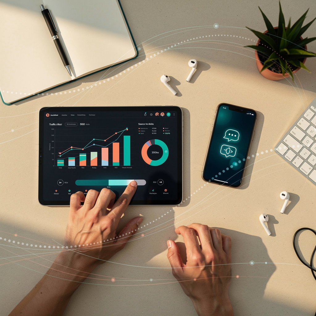 Nextier AI Solutions LLC Digital Marketing & SEO analytics dashboard showing AI-powered optimization
